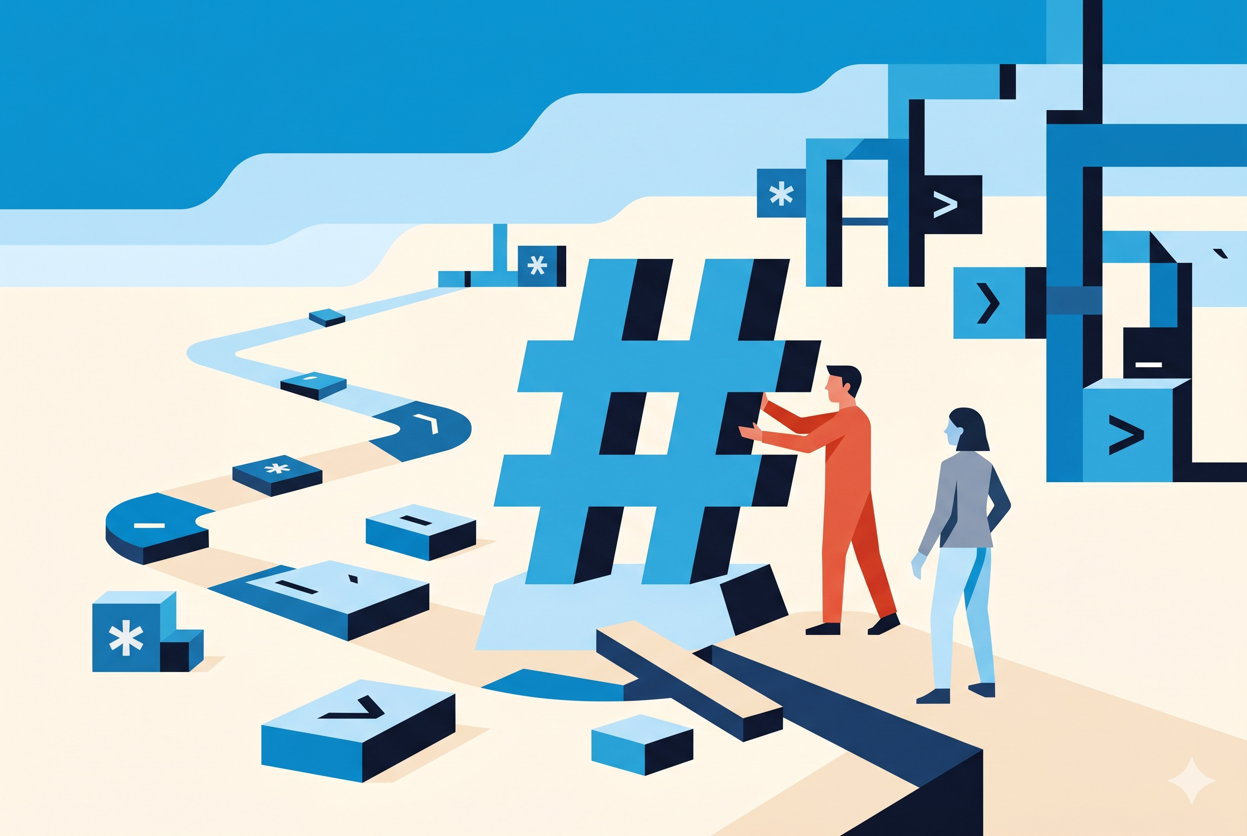 History of Markdown illustration