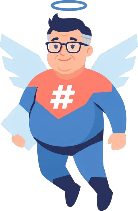 Mark Angel, the markdownheaven mascot.